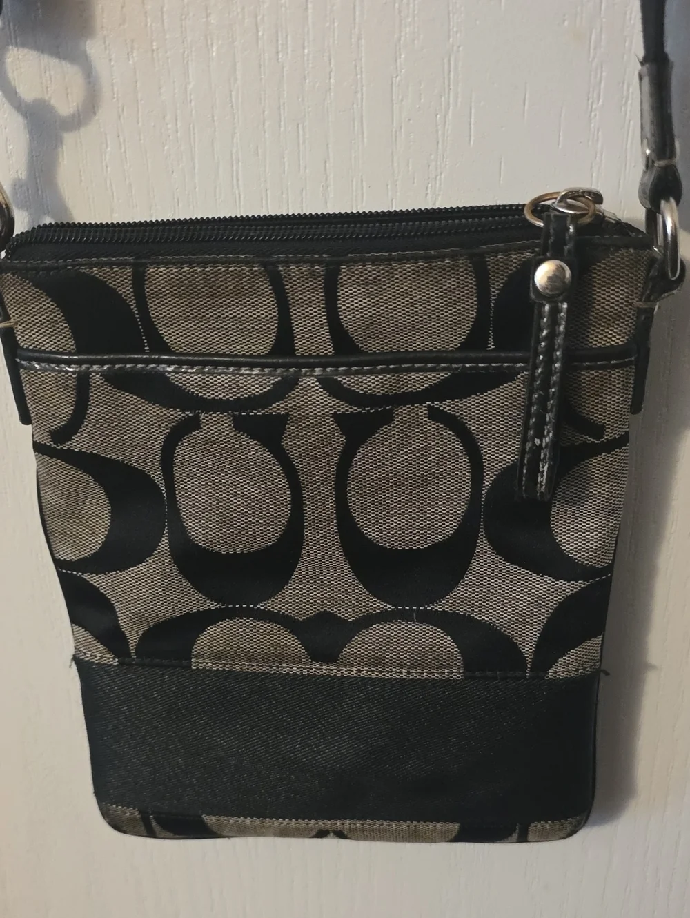 Coach Black and Gray Crossbody Shoulder Bag - Women's Bag